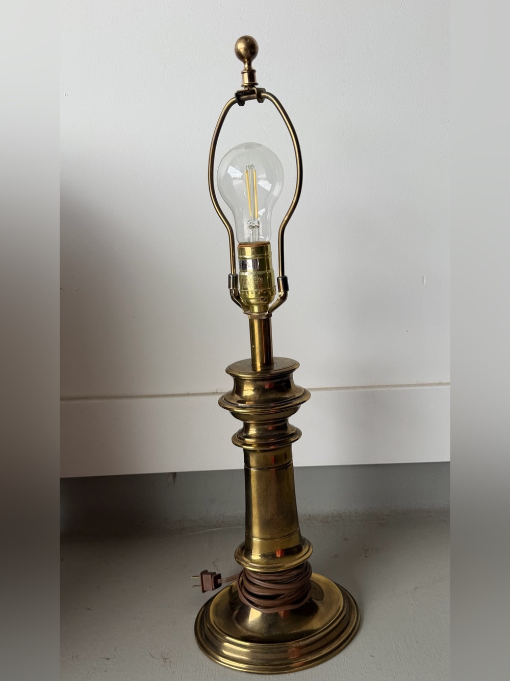 Vintage Stiffel Heavy Solid Brass Table Lamp – Hollywood Regency